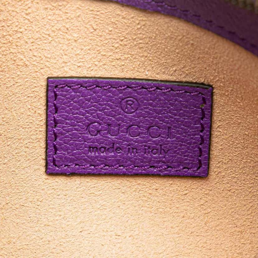 Gucci Mini Leather Aphrodite Shoulder Bag Purple Leather Good condition - Box View