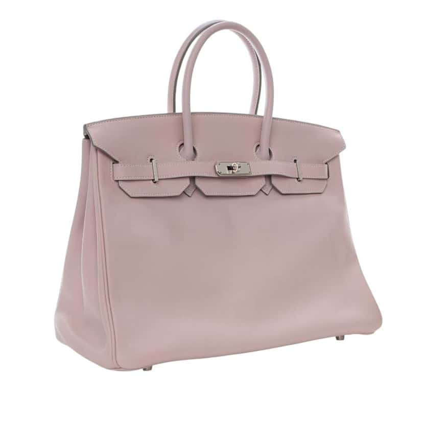 Hermès Swift Birkin Retourne 35 Pink Leather Good condition - Back View