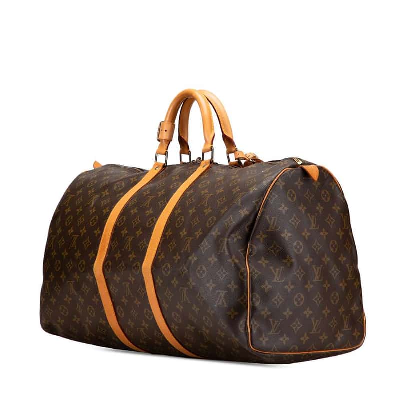Louis Vuitton Monogram Keepall 55 Brown Good condition - Back View