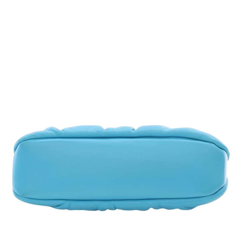 Fendi Nappa Peekaboo Click Clutch On Strap Blue Leather Good condition - Inside View