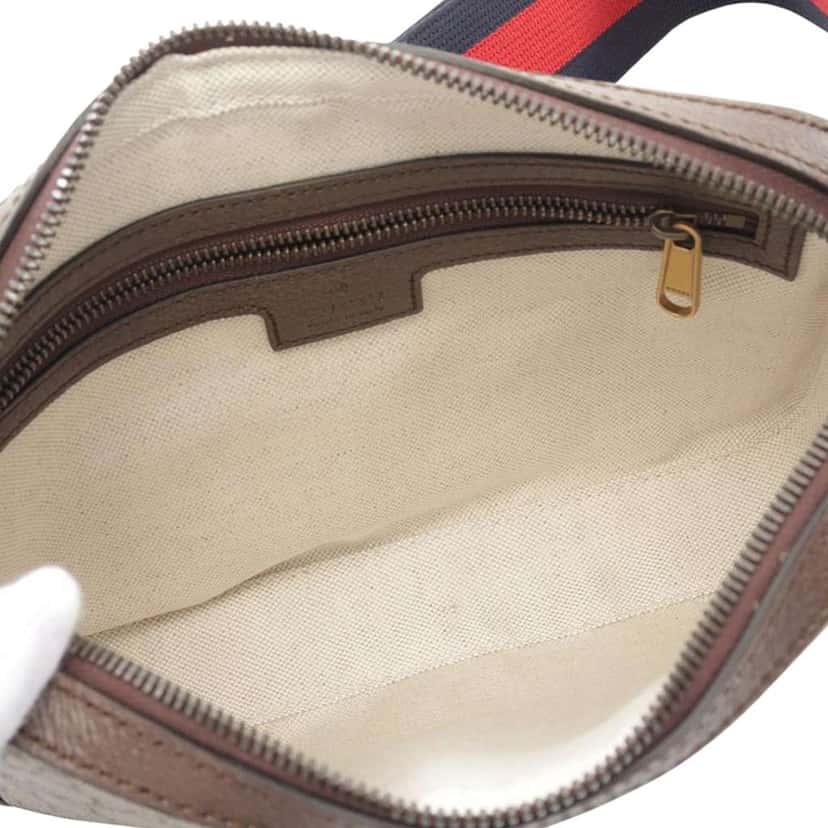 Gucci Small GG Supreme Web Ophidia Crossbody Brown Canvas Very good condition - Inside View