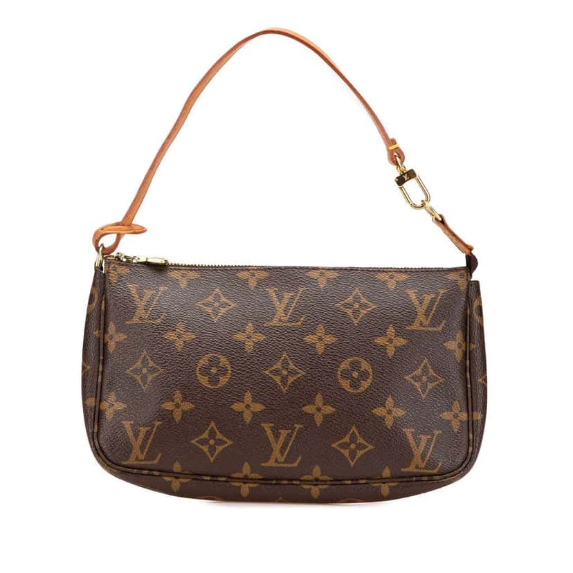 Louis Vuitton Monogram Pochette Accessoires Brown Canvas Good condition - Front View