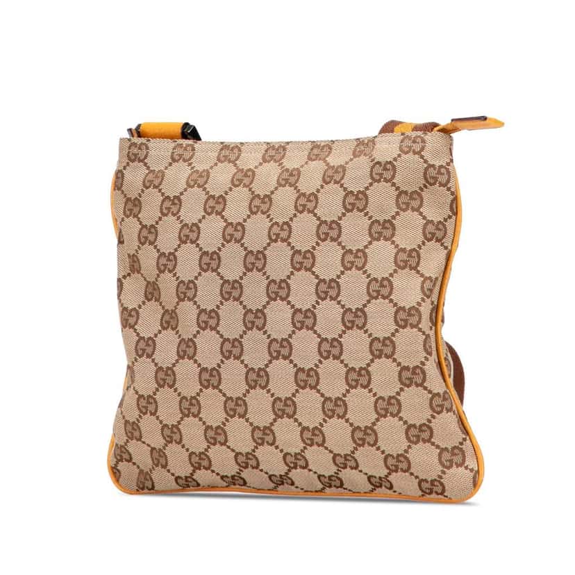 Gucci GG Canvas Web Crossbody Brown Canvas Good condition - Back View