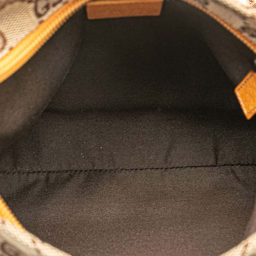 Gucci GG Canvas Web Crossbody Brown Canvas Good condition - Model View