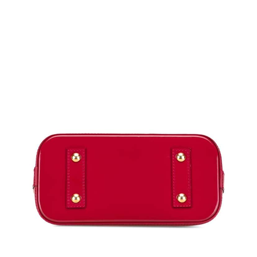 Louis Vuitton Monogram Vernis Alma BB Red Leather Good condition - Inside View