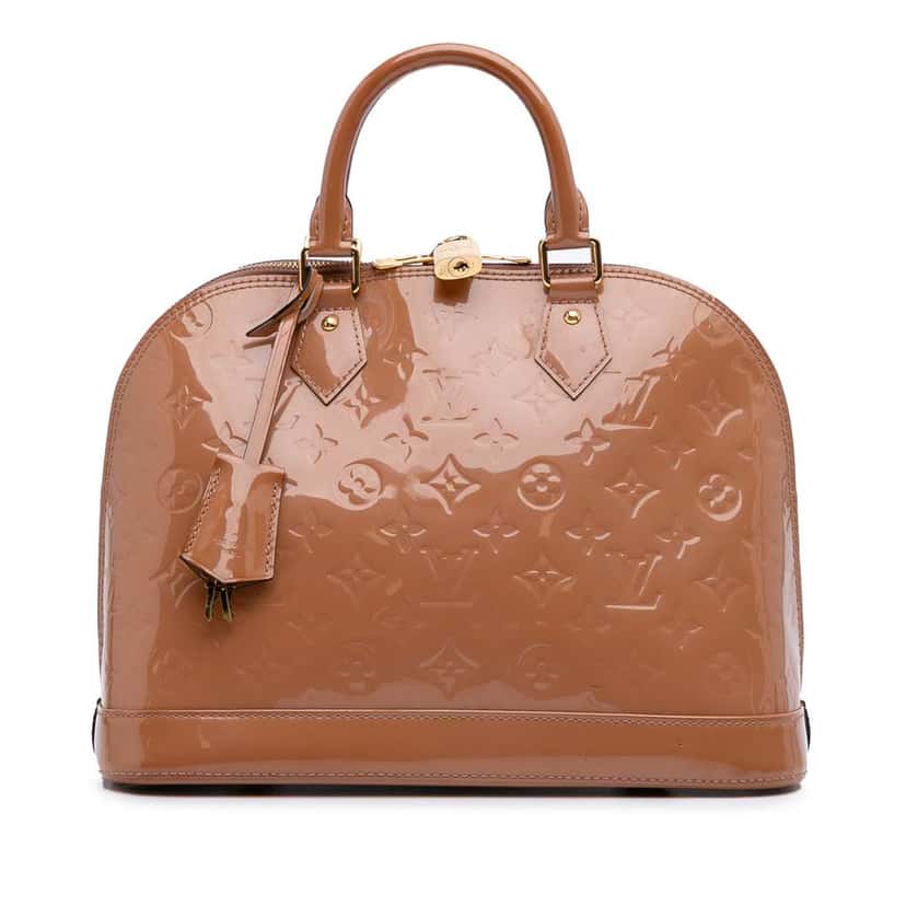 Louis Vuitton Monogram Vernis Alma PM Brown Leather Good condition - Front View