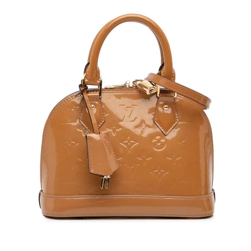 Louis Vuitton Monogram Vernis Alma BB Brown Leather Good condition - Front View