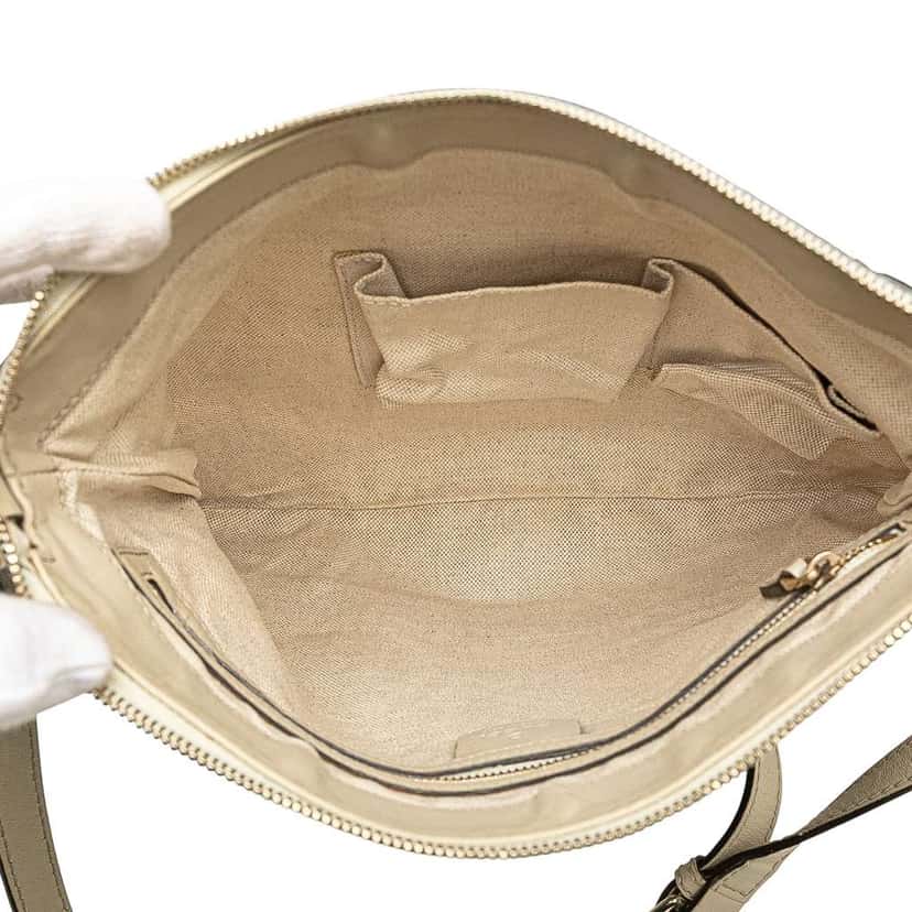 Gucci GG Canvas Web Mayfair Crossbody Brown Canvas Good condition - Model View
