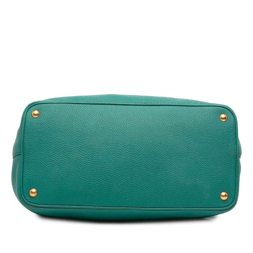 Prada Vitello Daino Open Convertible Tote Blue Leather Good condition - Inside View
