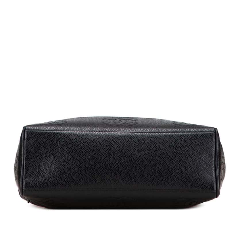 Chanel Triple CC Caviar Shoulder Bag Black Leather Good condition - Inside View