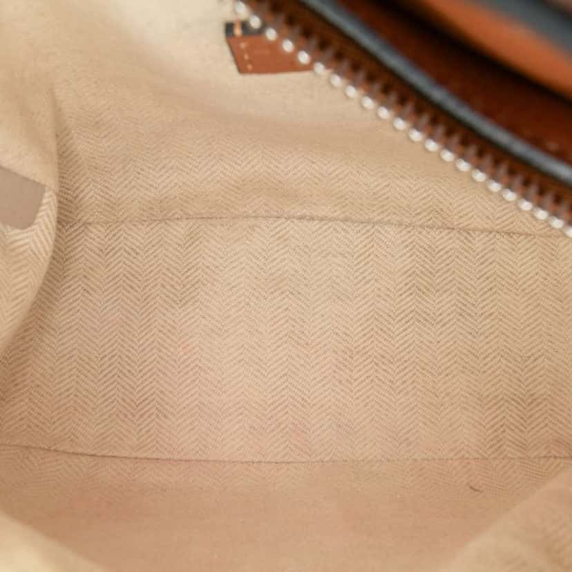 Loewe Mini Calfskin Puzzle Satchel Brown Leather Good condition - Model View
