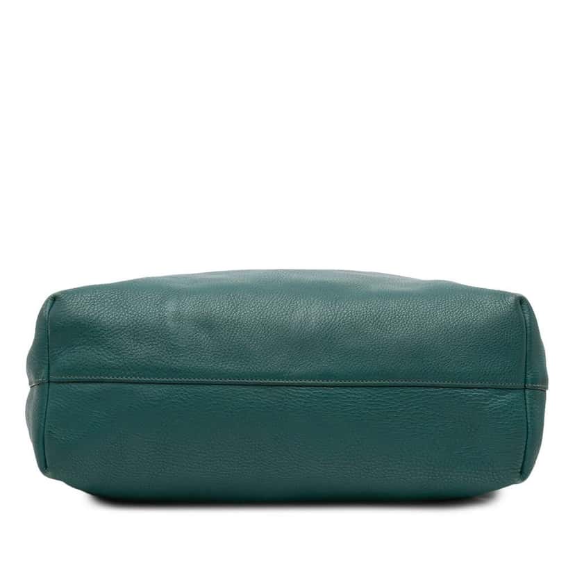 Prada Vitello Daino Open Convertible Tote Blue Leather Good condition - Inside View