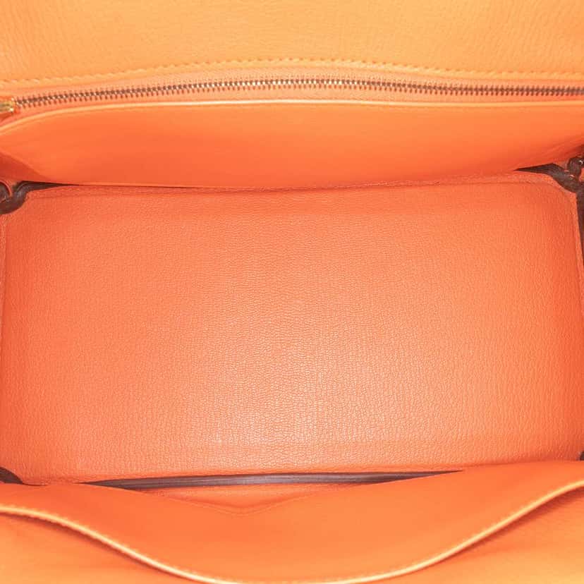 Hermès Epsom Birkin Retourne 30 Orange Leather Good condition - Model View