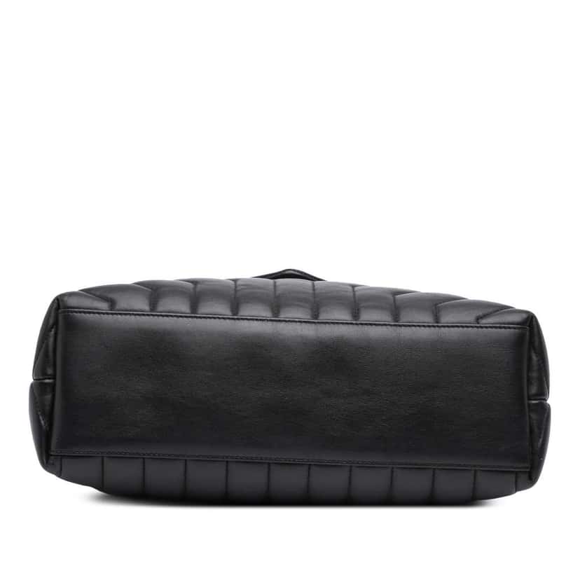 Saint Laurent Medium Matelasse Leather LouLou Shoulder Bag Black Leather Good condition - Inside View