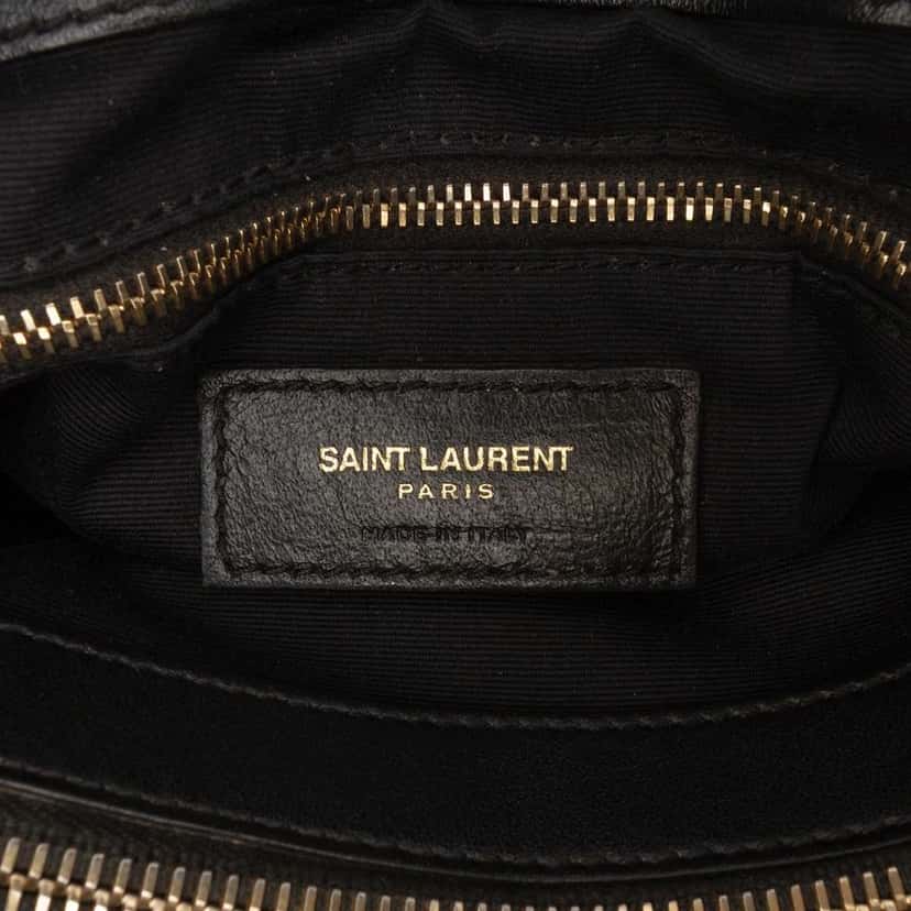 Saint Laurent Medium Matelasse Leather LouLou Shoulder Bag Black Leather Good condition - Box View