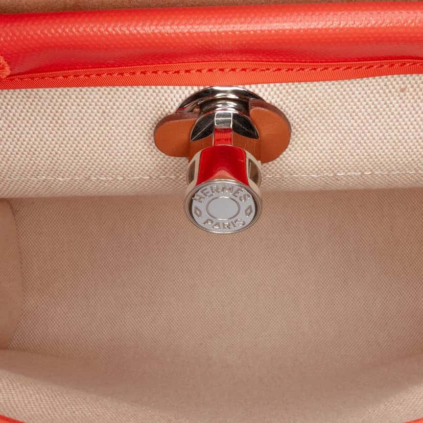 Hermès Toile Herbag Zip 31 Orange Canvas Good condition - Model View