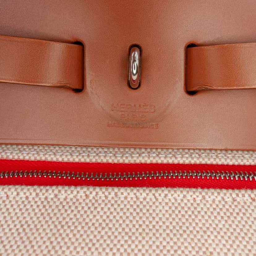 Hermès Toile Herbag Zip 31 Orange Canvas Good condition - Box View