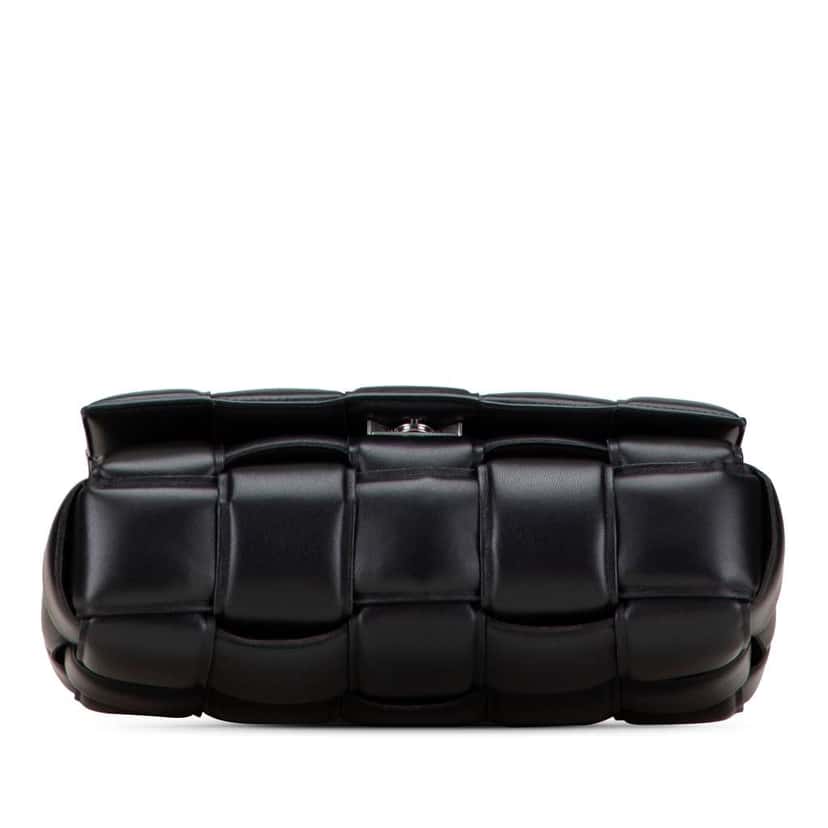 Bottega Veneta Nappa Intrecciato Padded Chain Cassette Satchel Black Leather Good condition - Inside View