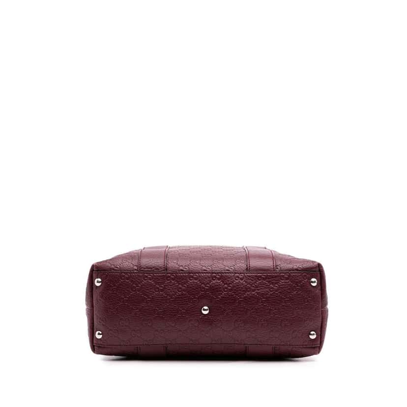 Gucci Guccissima Tender Bamboo Bar Tote Red Leather Good condition - Inside View