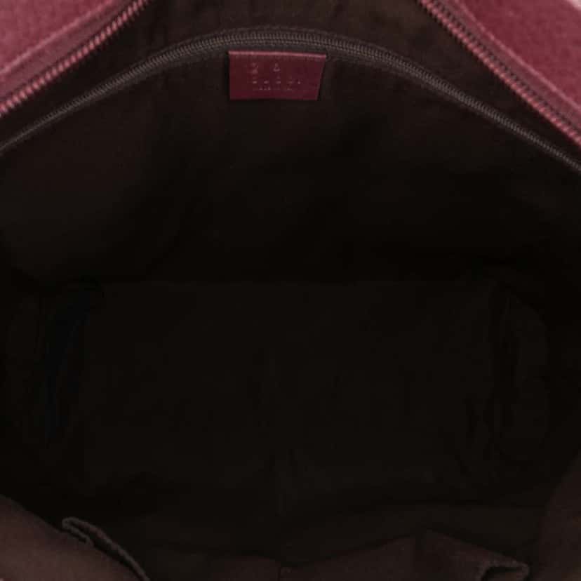 Gucci Guccissima Tender Bamboo Bar Tote Red Leather Good condition - Model View