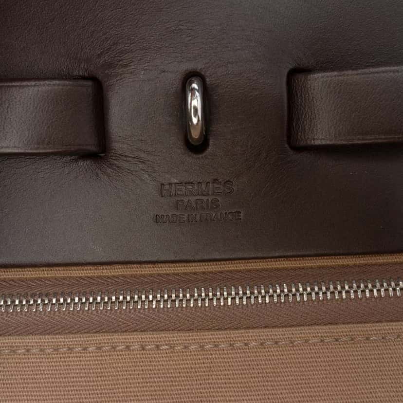Hermès Toile Herbag Zip 39 Brown Canvas Good condition - Box View