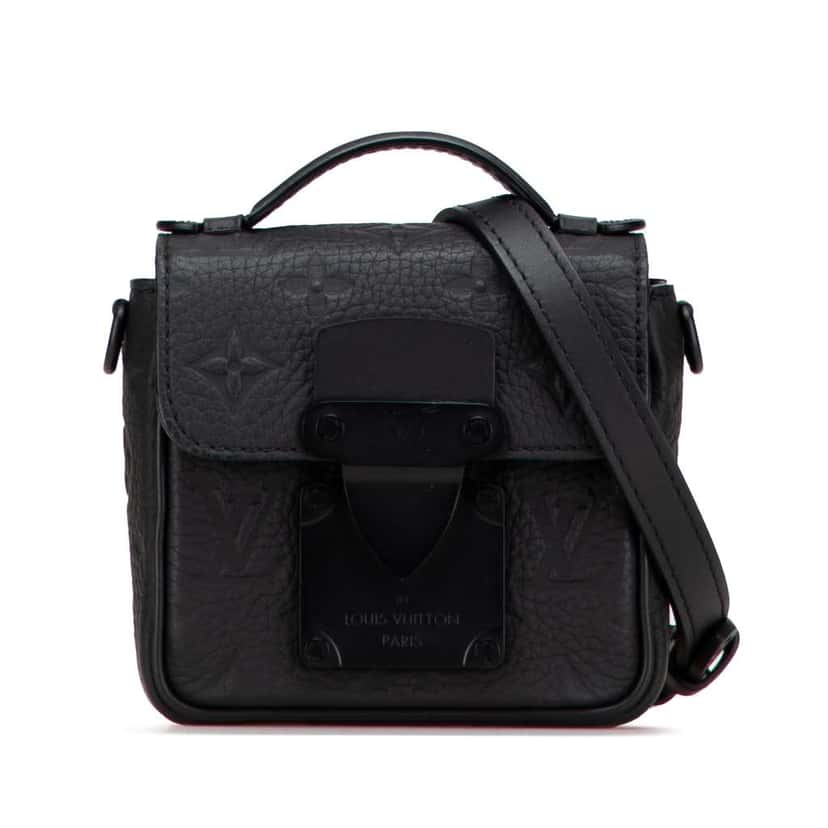 Louis Vuitton Monogram Taurillon Pico S Lock Black Leather Good condition - Front View