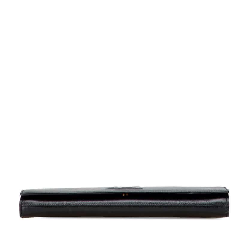 Saint Laurent Large Leather Monogram Belle De Jour Clutch Black Leather Good condition - Inside View