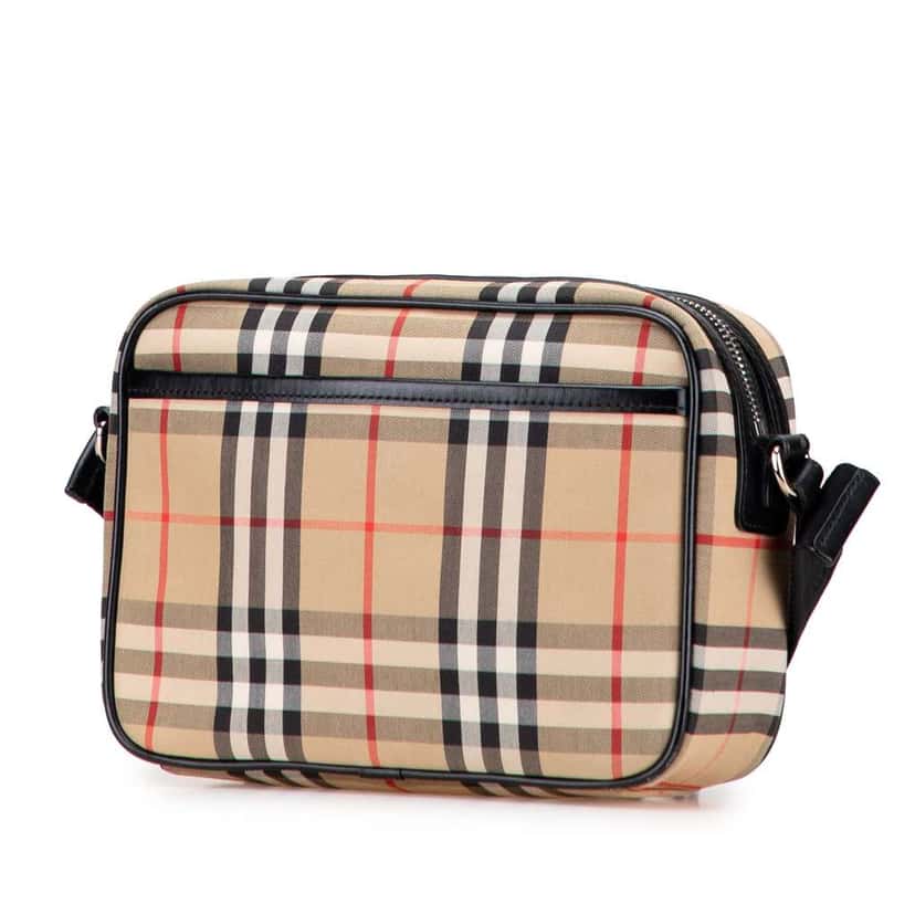 Burberry House Check Canvas Paddy Crossbody Brown Canvas Good condition - Back View