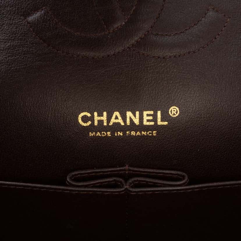 Chanel Medium Classic Canvas Double Flap Brown Canvas Good condition - Box View