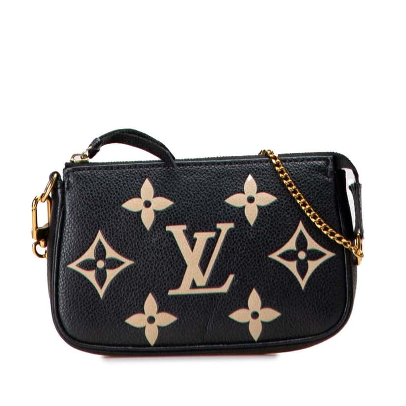 Louis Vuitton Bicolor Monogram Empreinte Mini Pochette Accessoires Black Leather Good condition - Front View