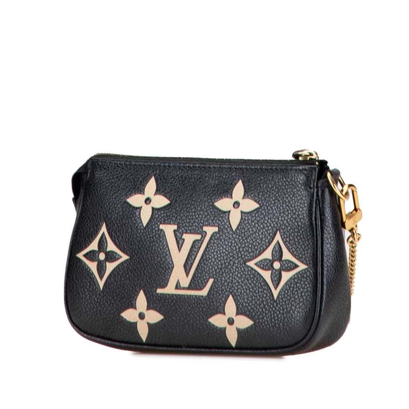 Louis Vuitton Bicolor Monogram Empreinte Mini Pochette Accessoires Black Leather Good condition - Back View