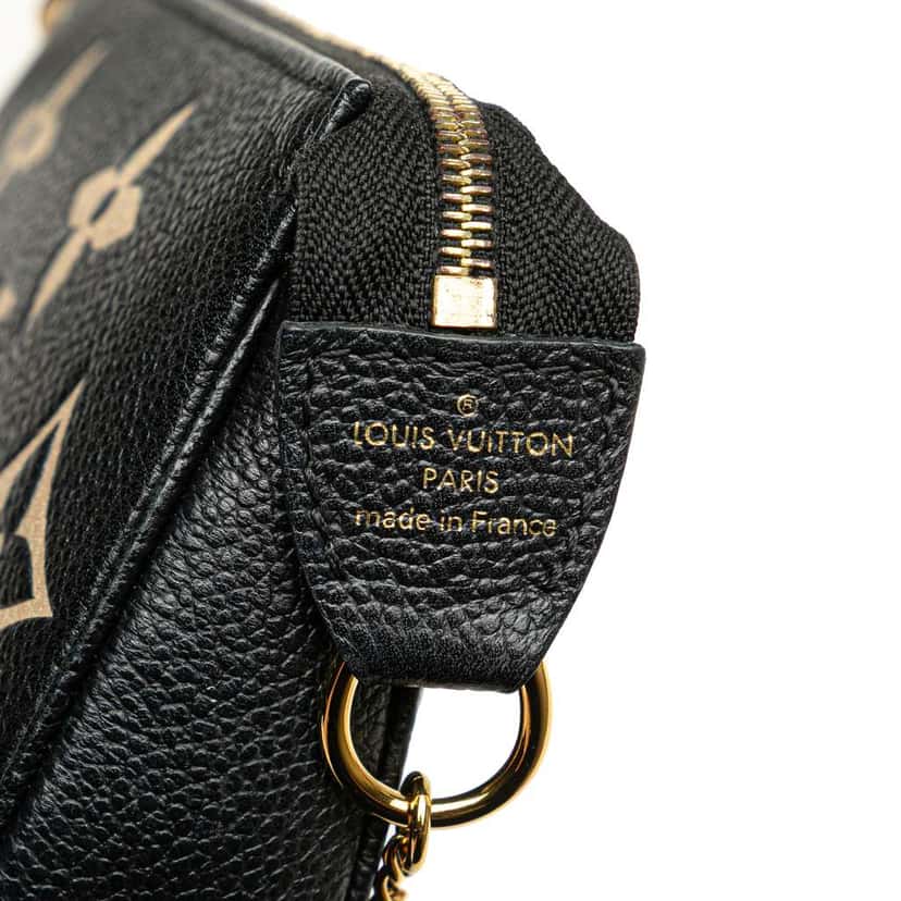 Louis Vuitton Bicolor Monogram Empreinte Mini Pochette Accessoires Black Leather Good condition - Box View