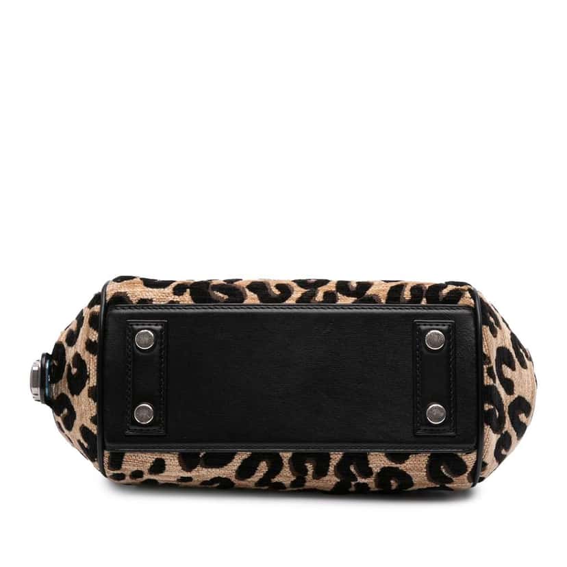 Louis Vuitton Stephen Sprouse Chenille Leopard Baby Bag Brown Wool Good condition - Inside View