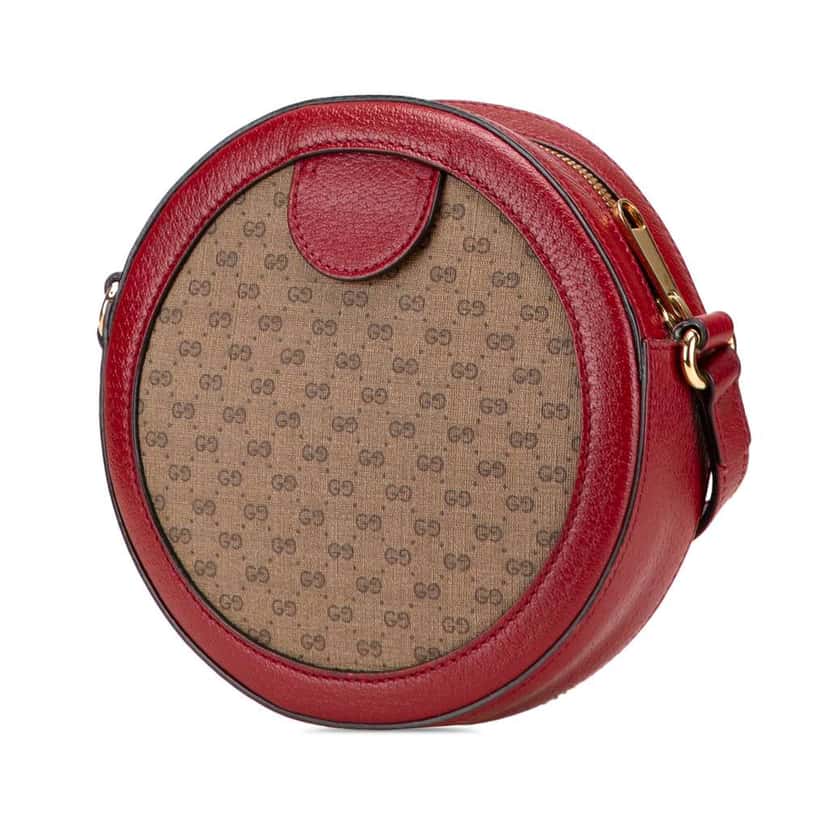 Gucci Micro GG Supreme Doraemon Round Crossbody Brown Canvas Good condition - Back View