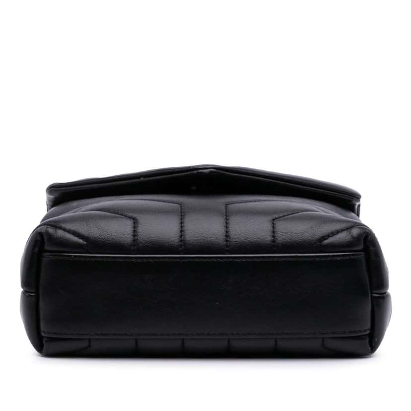 Saint Laurent Toy Matelasse Leather Monogram LouLou Crossbody Black Leather Good condition - Inside View