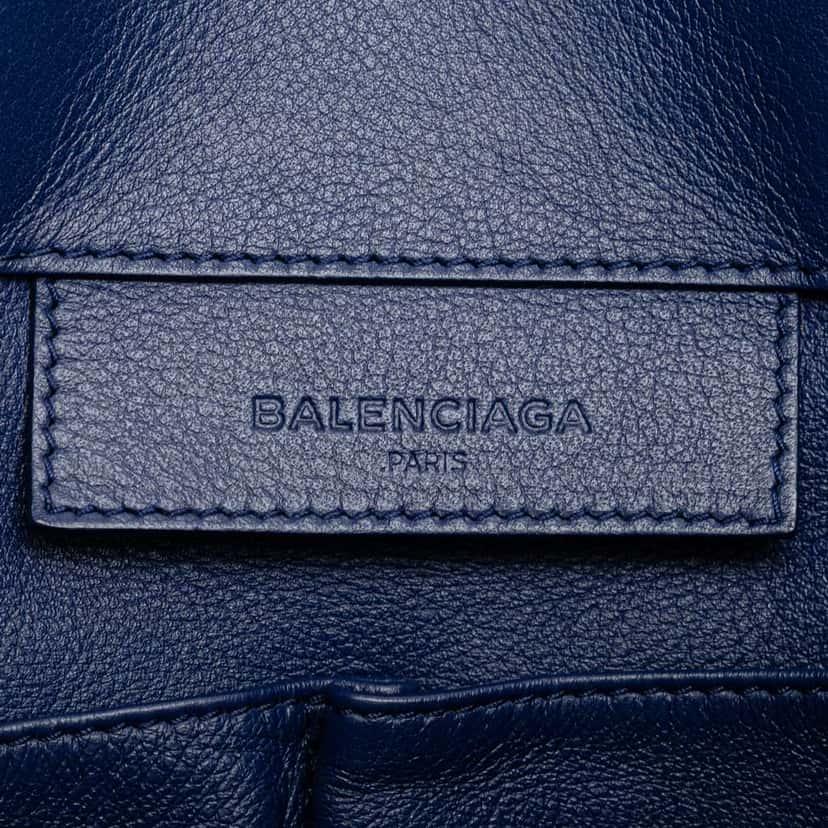 Balenciaga Leather Papier A5 Zip Around Tote Blue Leather Good condition - Box View