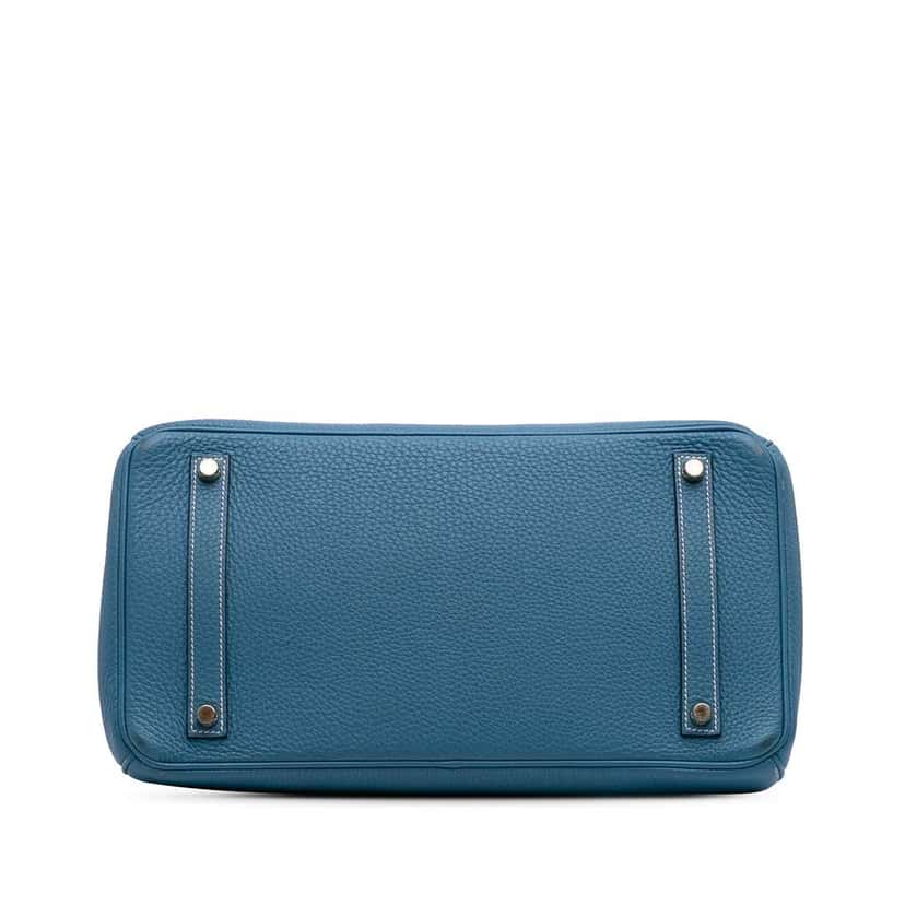 Hermès Togo Birkin Retourne 35 Blue Leather Good condition - Inside View