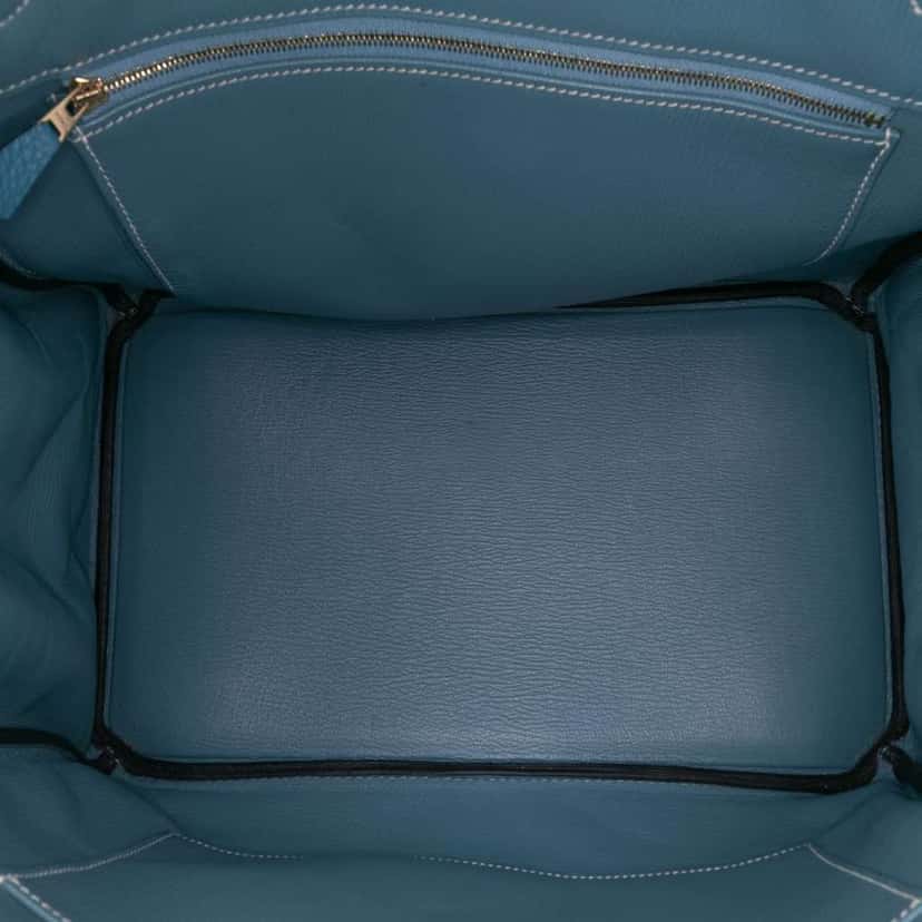 Hermès Togo Birkin Retourne 35 Blue Leather Good condition - Model View