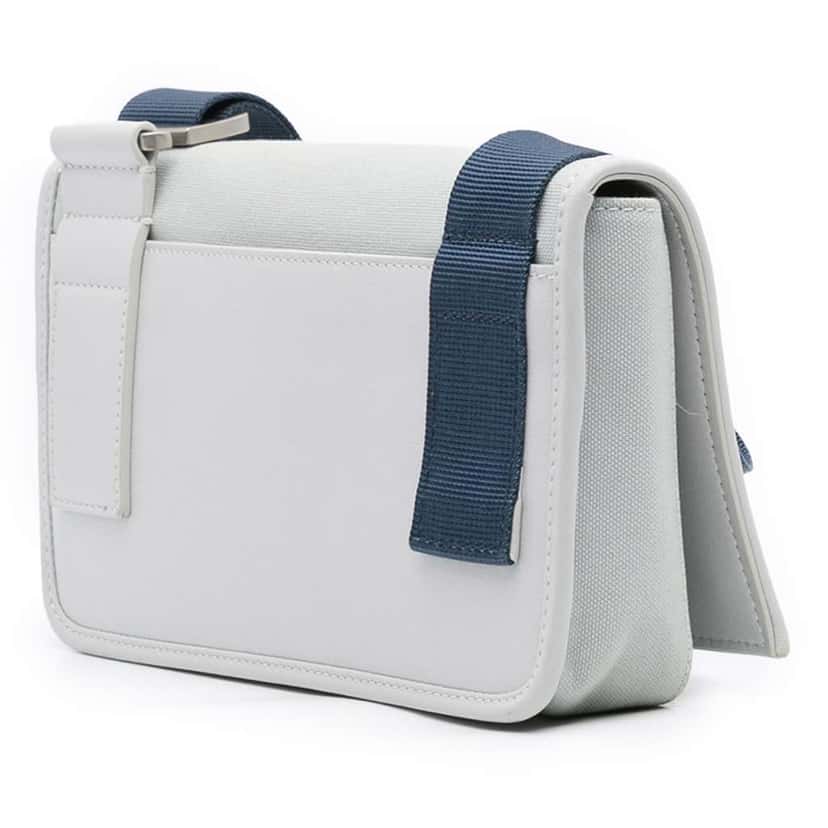 Jacquemus Mini Canvas and Leather Le Messageru Crossbody Grey Canvas Good condition - Back View