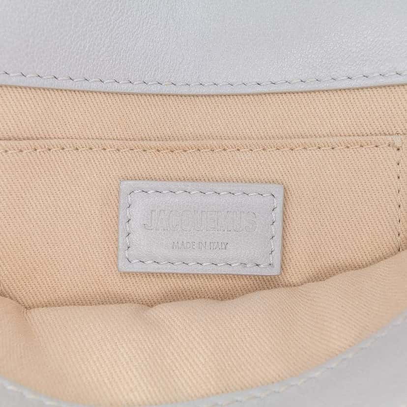 Jacquemus Mini Canvas and Leather Le Messageru Crossbody Grey Canvas Good condition - Box View