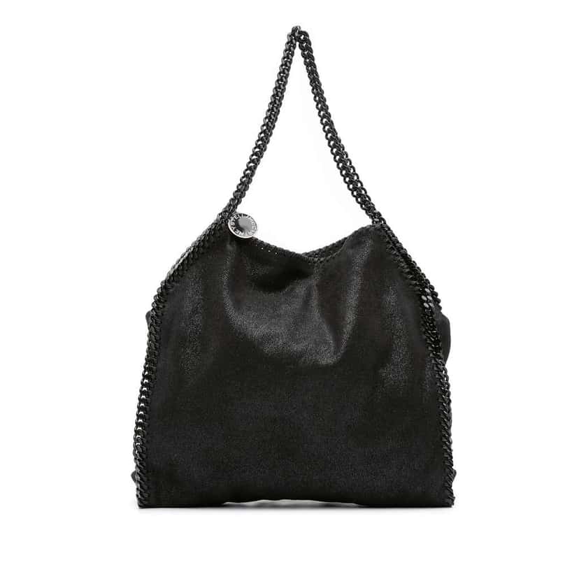 Stella Mccartney Falabella Shaggy Deer Tote Black Polyester Good condition - Front View