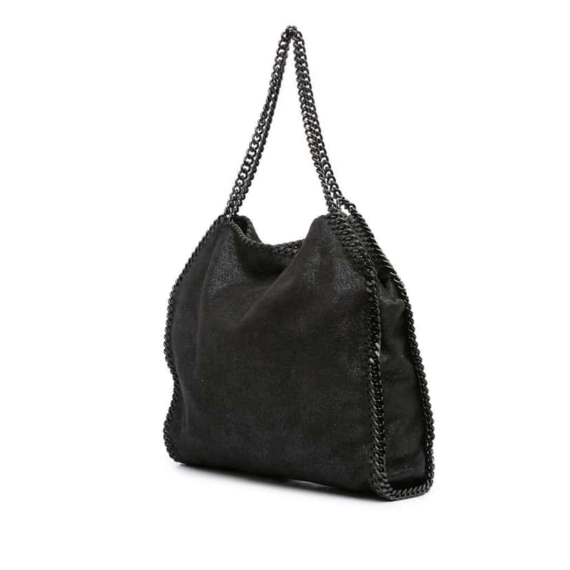 Stella Mccartney Falabella Shaggy Deer Tote Black Polyester Good condition - Back View