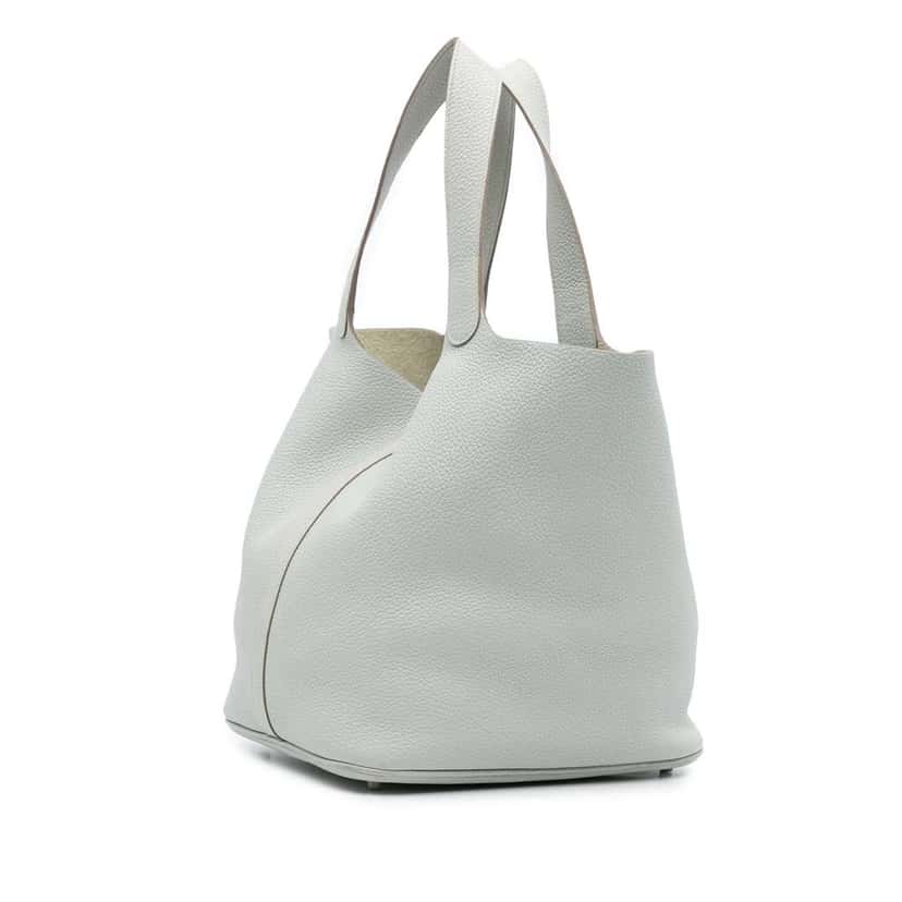 Hermès Clemence Picotin Lock 26 Blue Leather Good condition - Back View