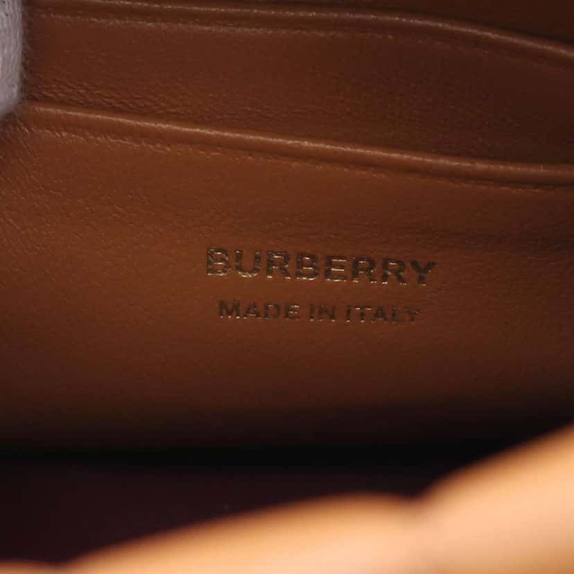 Burberry Micro Quilted Lambskin Lola Bucket Bag Brown Leather Good condition - Box View
