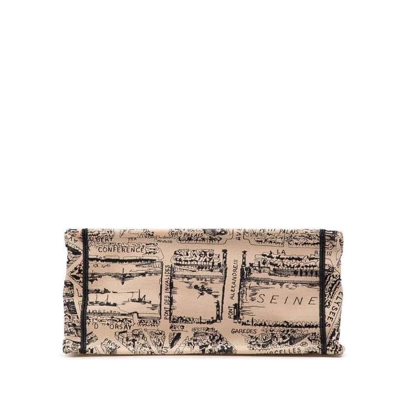 Dior Medium Embroidered Canvas Plan de Paris Book Tote Brown Canvas Good condition - Inside View