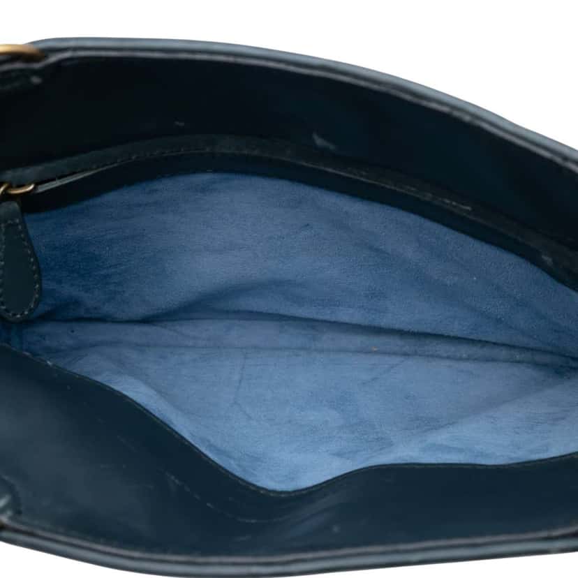 Bottega Veneta Nappa Intrecciato Shoulder Bag Blue Leather Good condition - Model View