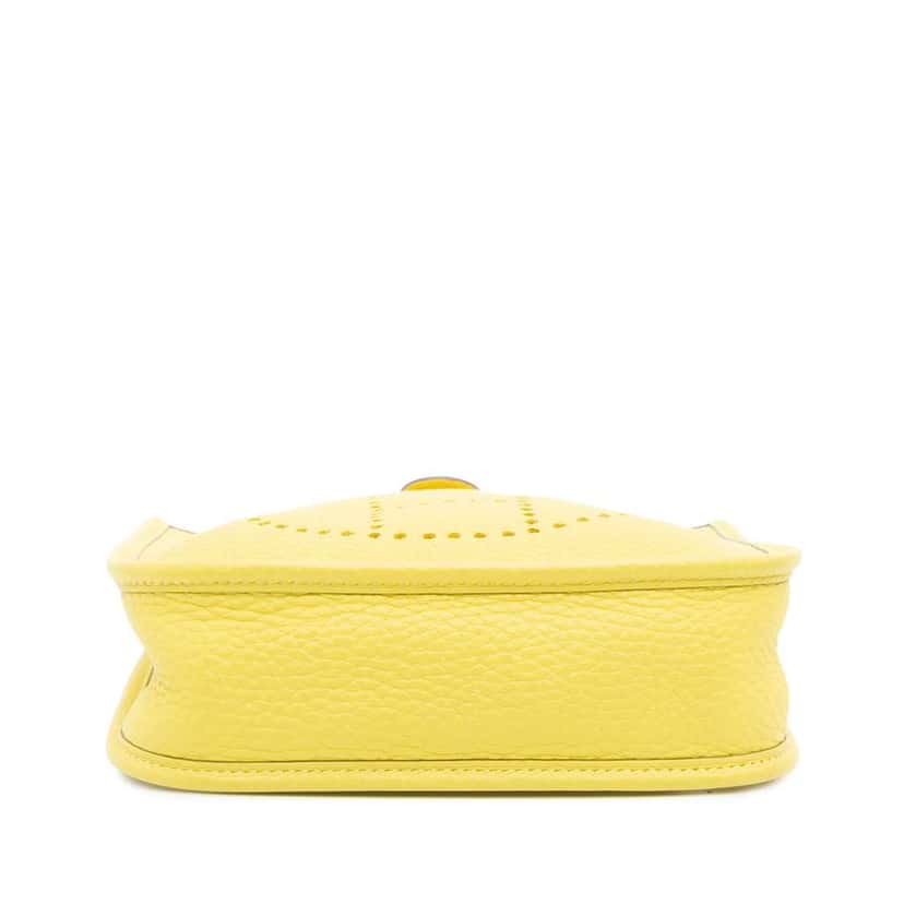 Hermès Clemence Evelyne TPM Yellow Leather Good condition - Inside View