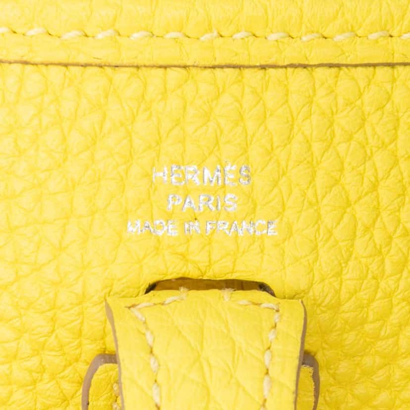 Hermès Clemence Evelyne TPM Yellow Leather Good condition - Box View