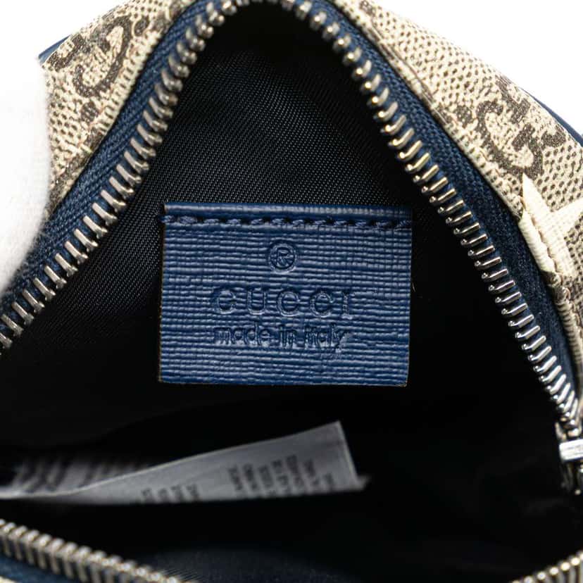 Gucci Kids GG Supreme Stars Web Belt Bag Brown Canvas Good condition - Box View