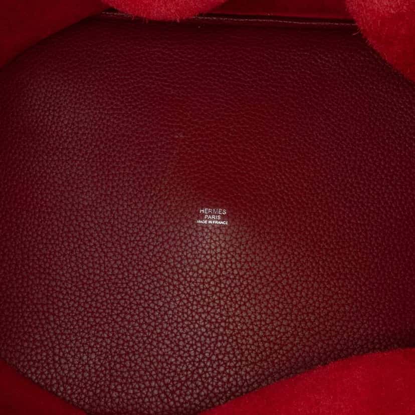 Hermès Bicolor Clemence and Swift Picotin Lock 31 Red Leather Good condition - Model View